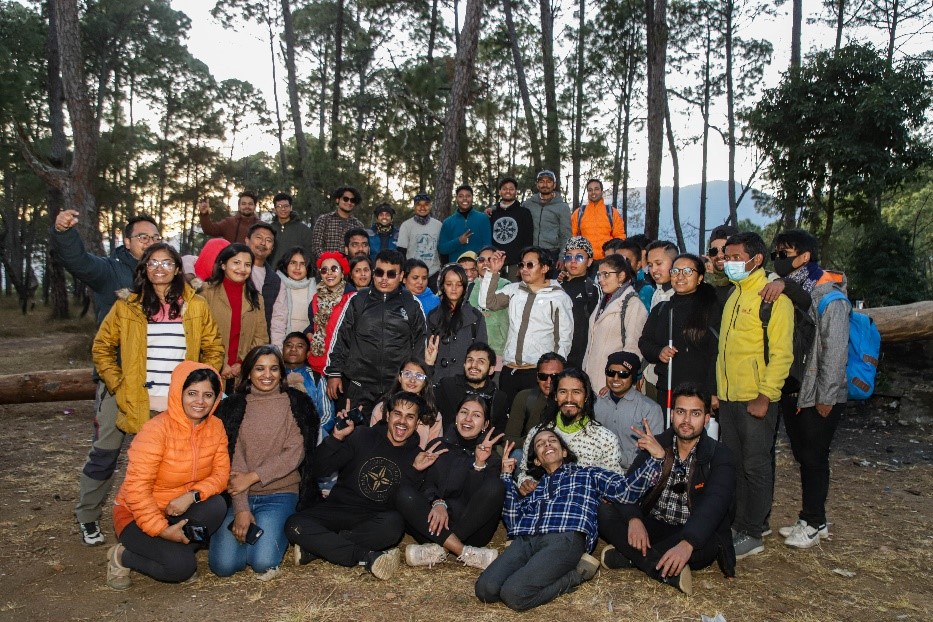 A group photo showing participants of Rock Climbing Event